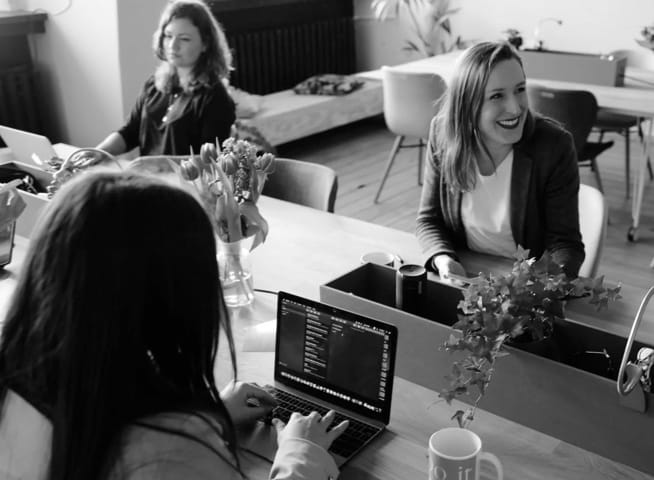 Ladies meeting in office